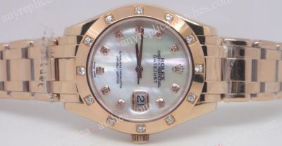 Replica Rolex Masterpiece Datejust watch / Everose Gold Ladies Watch